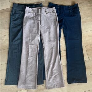 Stylish Women's Pants in Gray, Cream, and Blue
